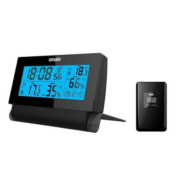 Sonnet Sonnet Industries T-4641 Atomic LCD Clock with Back Blue Light & Indoor & Outdoor Remote Sensor for Temperature & Humidity T-4641 - main